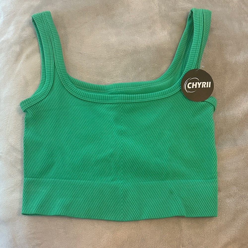 Teal Ribbed Tank Top